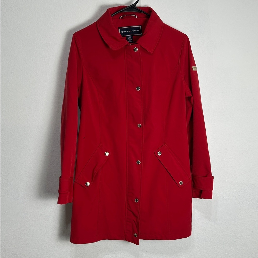 Tommy Hilfiger‎ Red Trench Coat size L